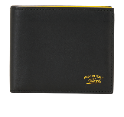 Gucci Fold Wallet, &pound;110, Accessories, Black/Yellow, Leather, Front view